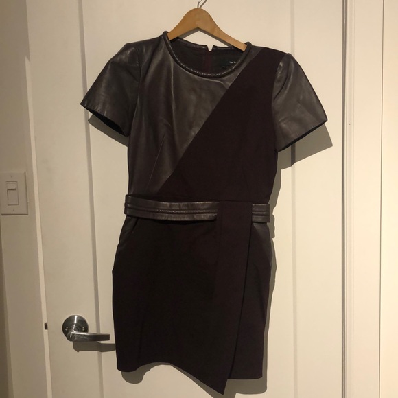 The Kooples Women's Burgundy and Brown Dress - Picture 3 of 10